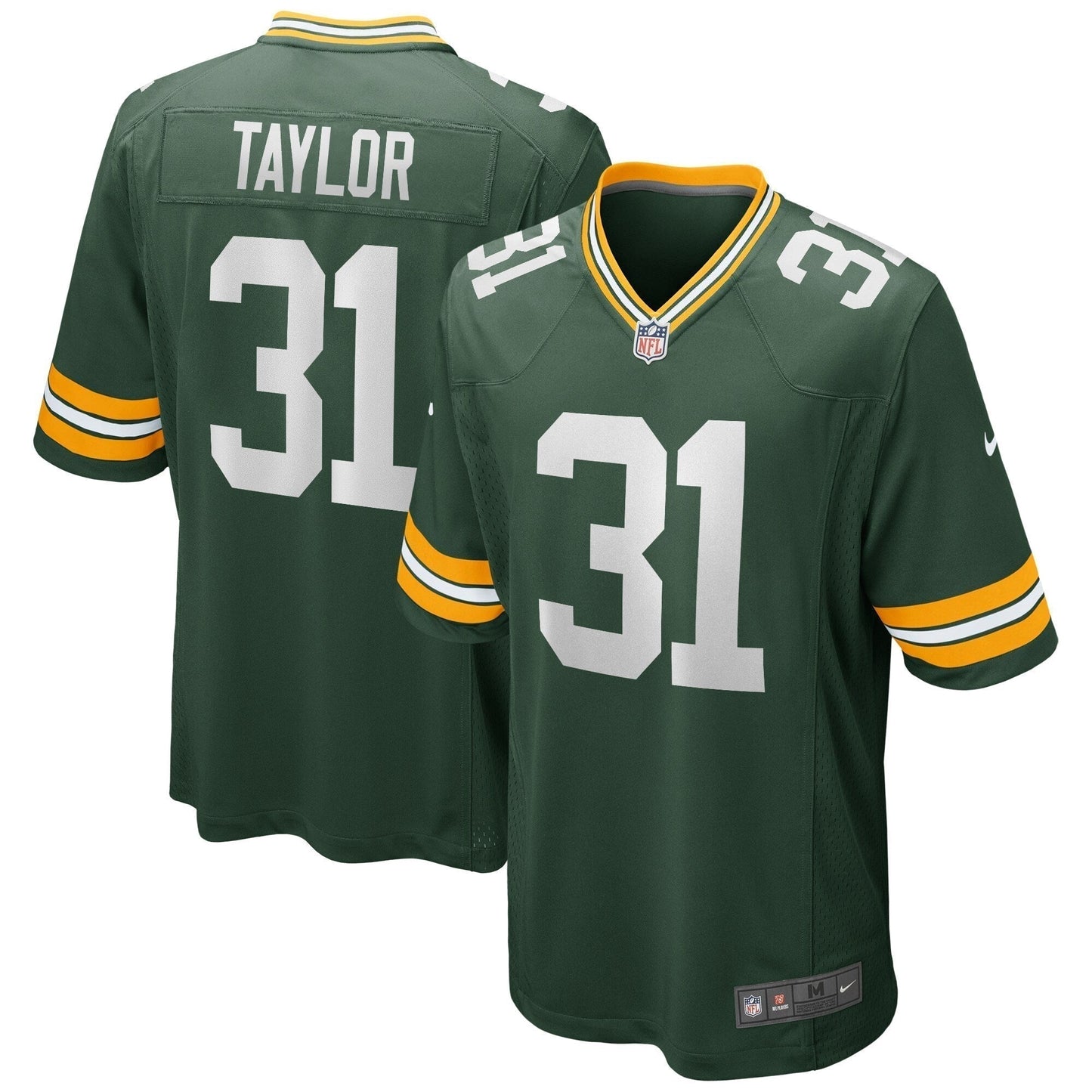 Jim Taylor Green Bay Packers Game Retired Jersey - Green football jersey product view 1
