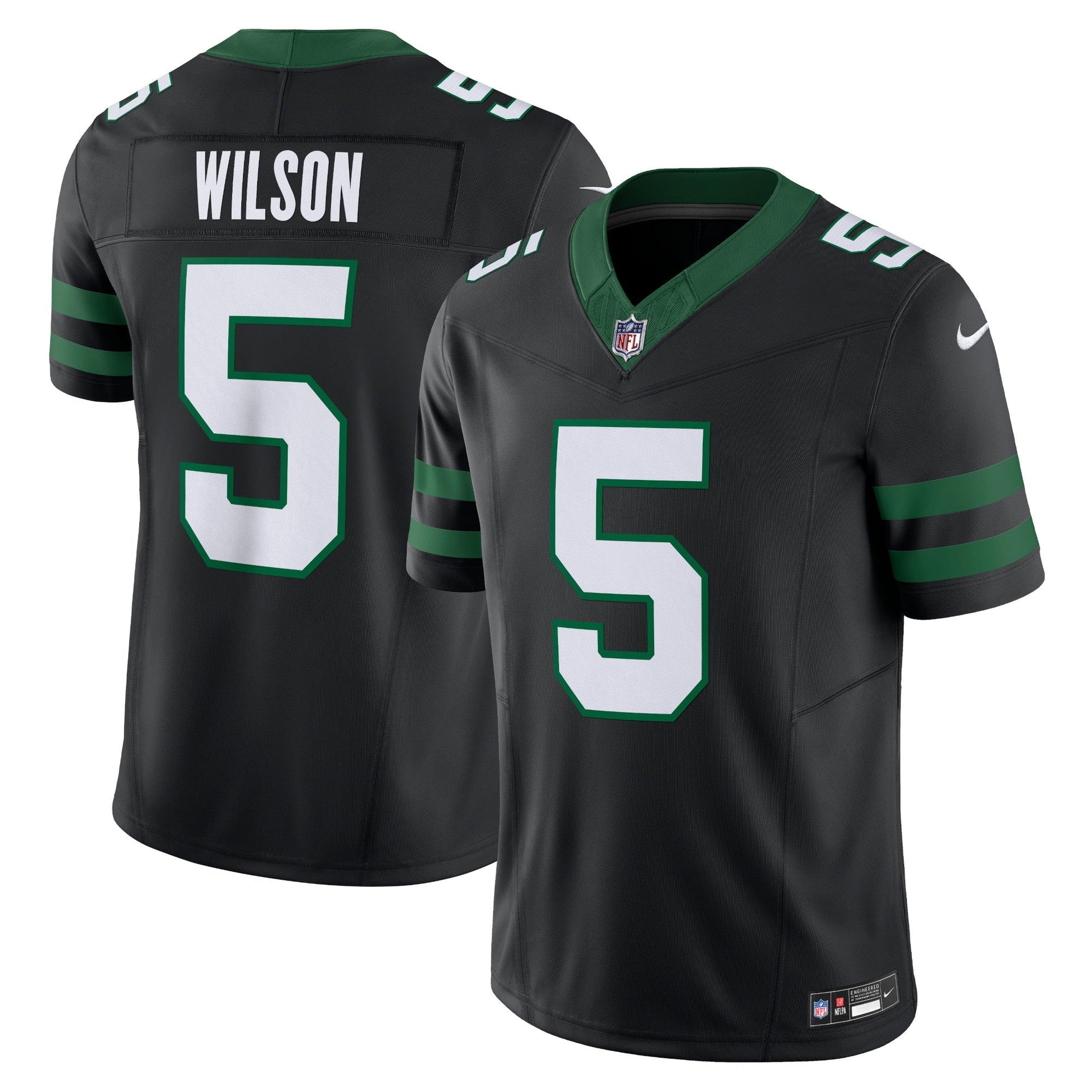 Garrett Wilson New York Jets Alternate Vapor F.U.S.E. Limited Jersey - Legacy Black football jersey product view 1
