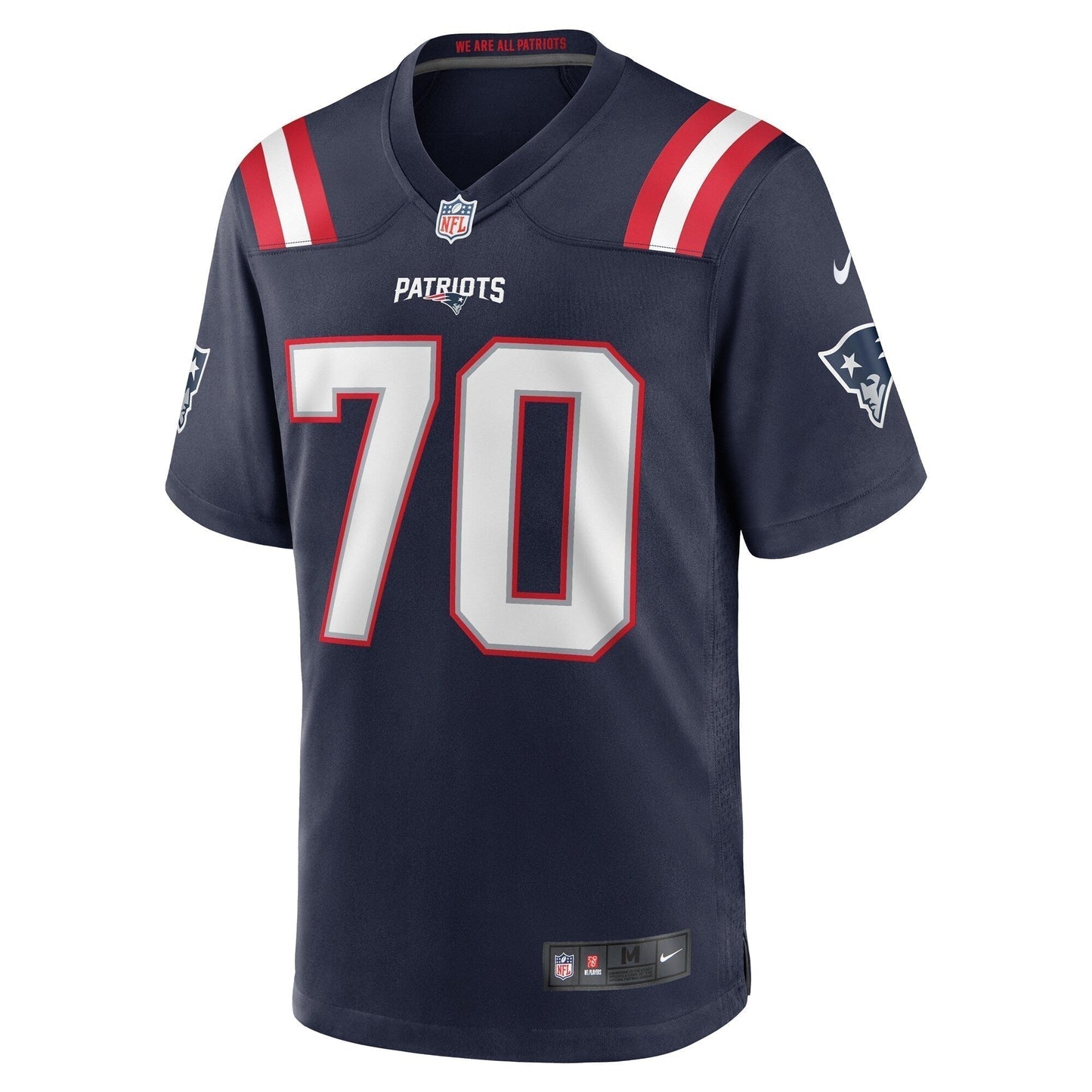 Jeremiah Pharms Jr. New England Patriots Team Game Jersey - Navy football jersey product view 2