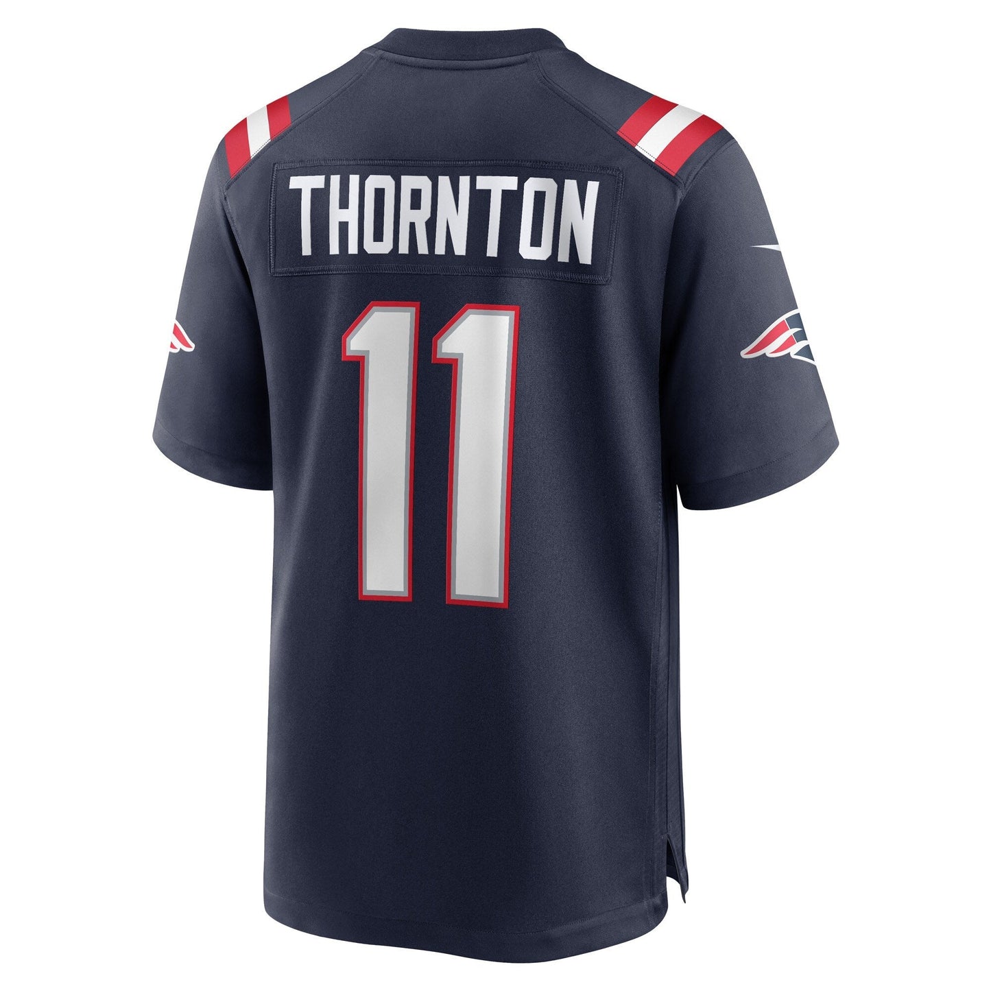 Tyquan Thornton New England Patriots Game Jersey - Navy football jersey product view 3