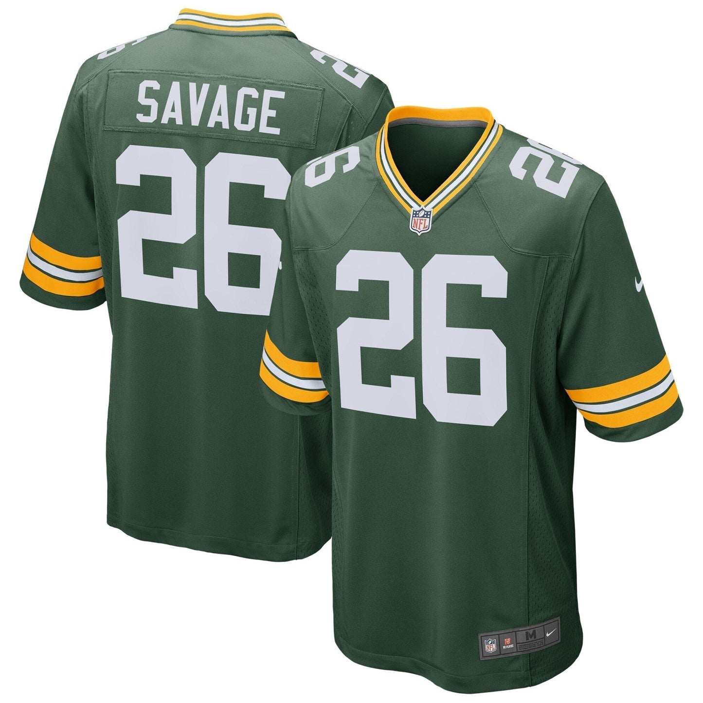 Darnell Savage Green Bay Packers Game Jersey - Green football jersey product view 1
