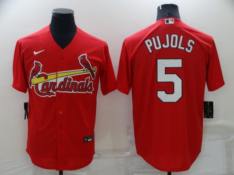 Men's St. Louis Cardinals Albert Pujols Red Replica Baseball Jersey baseball jersey product view 1