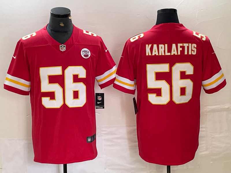 Men's Kansas City Chiefs George Karlaftis #56 Red Game Player Jersey1 football jersey product view 1