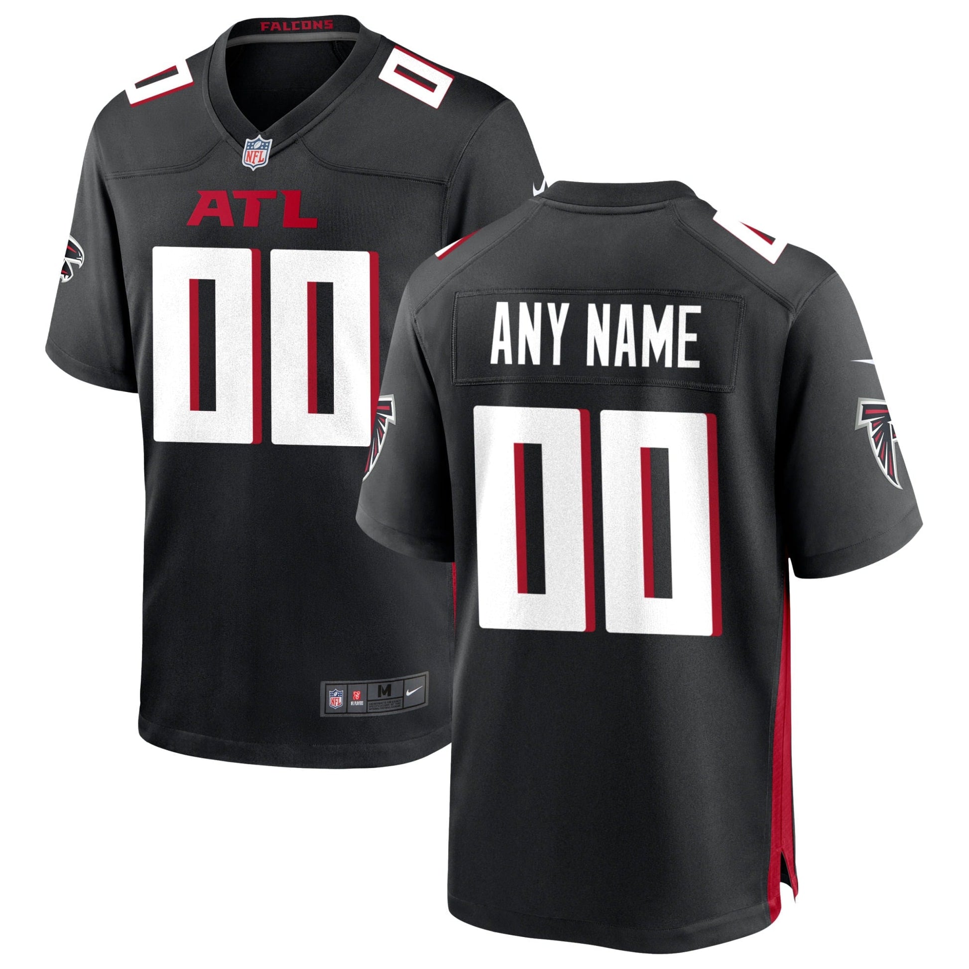 Atlanta Falcons Custom Game Jersey - Black football jersey product view 1