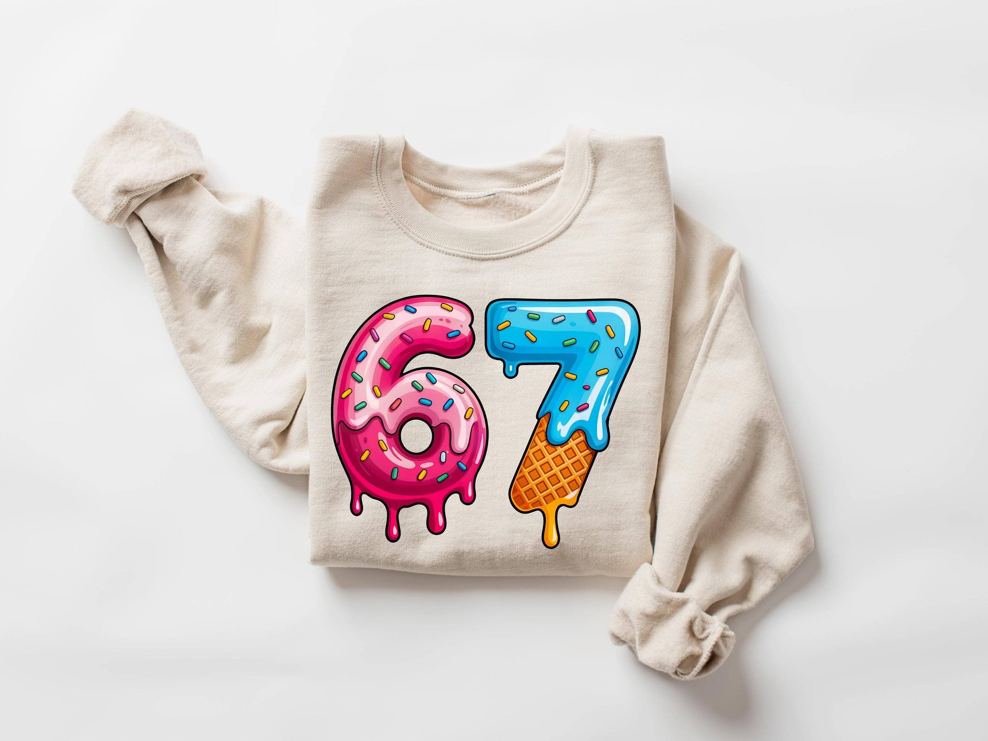 Drip Ice Cream Birthday Tee Unisex Gen Alpha Sayings Unisex T-shirt, Sweatshirt, Hoodie, Long Sleeve Tee - T-Shirt, Sweatshirt, Hoodie