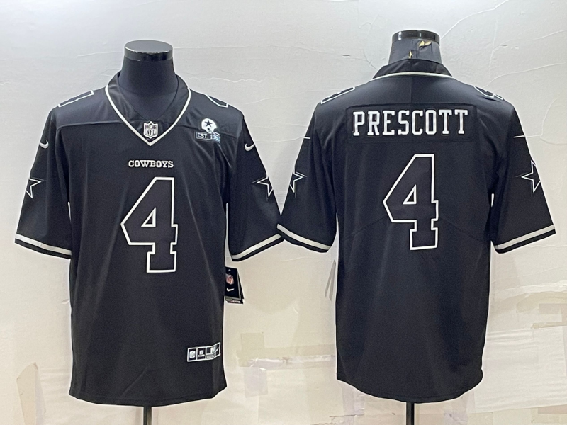 Men's Dallas Cowboys Dak Prescott Black Legend Player Jersey football jersey product view 1
