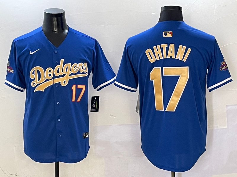 Men's Los Angeles Dodgers Shohei Ohtani Royal 2025 Gold Collection Limited Jersey baseball jersey product view 1