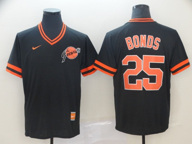 Men's San Francisco Giants Barry Bonds #25 Black Stitched Jersey1 baseball jersey product view 1