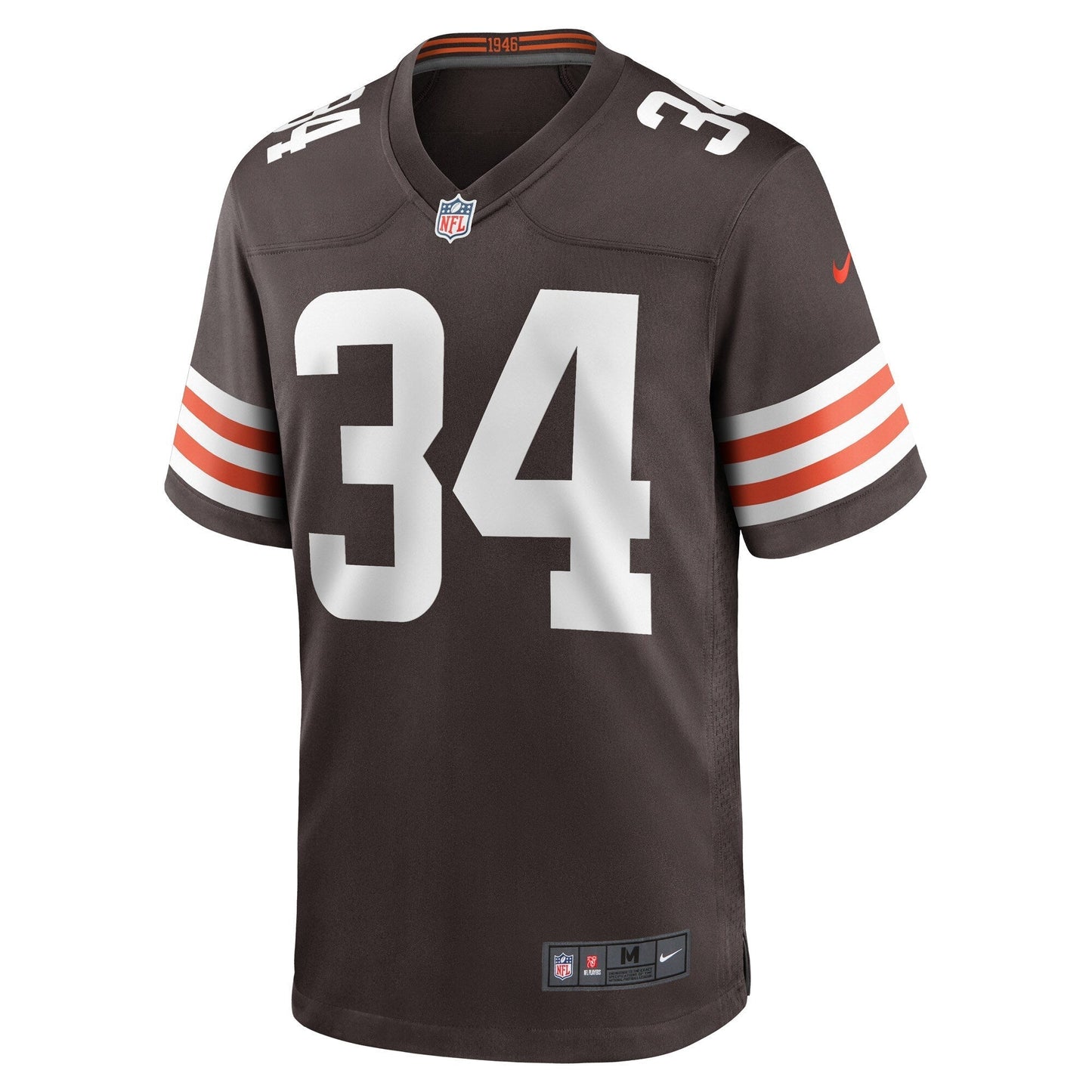 Jerome Ford Cleveland Browns Game Jersey - Brown football jersey product view 2