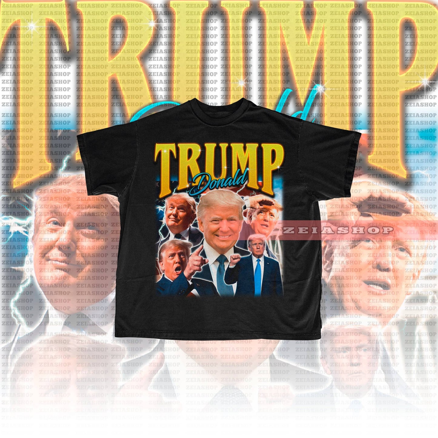 Retro Donald Trump Homage Sweatshirt - Fan Merchandise Unisex T-shirt, Sweatshirt, Hoodie, Long Sleeve Tee - T-Shirt, Sweatshirt, Hoodie