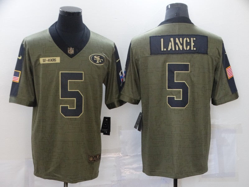 Men's San Francisco 49ers Trey Lance Brown Game Jersey football jersey product view 1