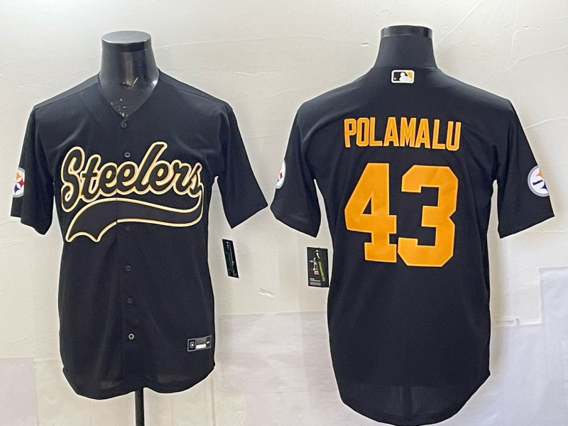 Men's Pittsburgh Steelers Troy Polamalu Black Vapor F.U.S.E. Limited Jersey football jersey product view 1