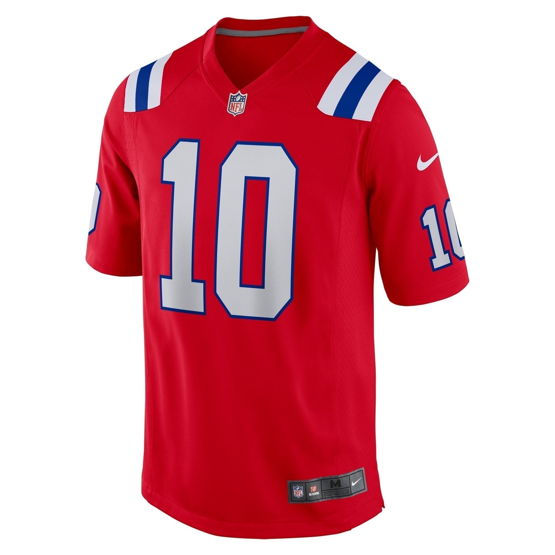 Drake Maye New England Patriots Game Jersey - Red football jersey product view 2