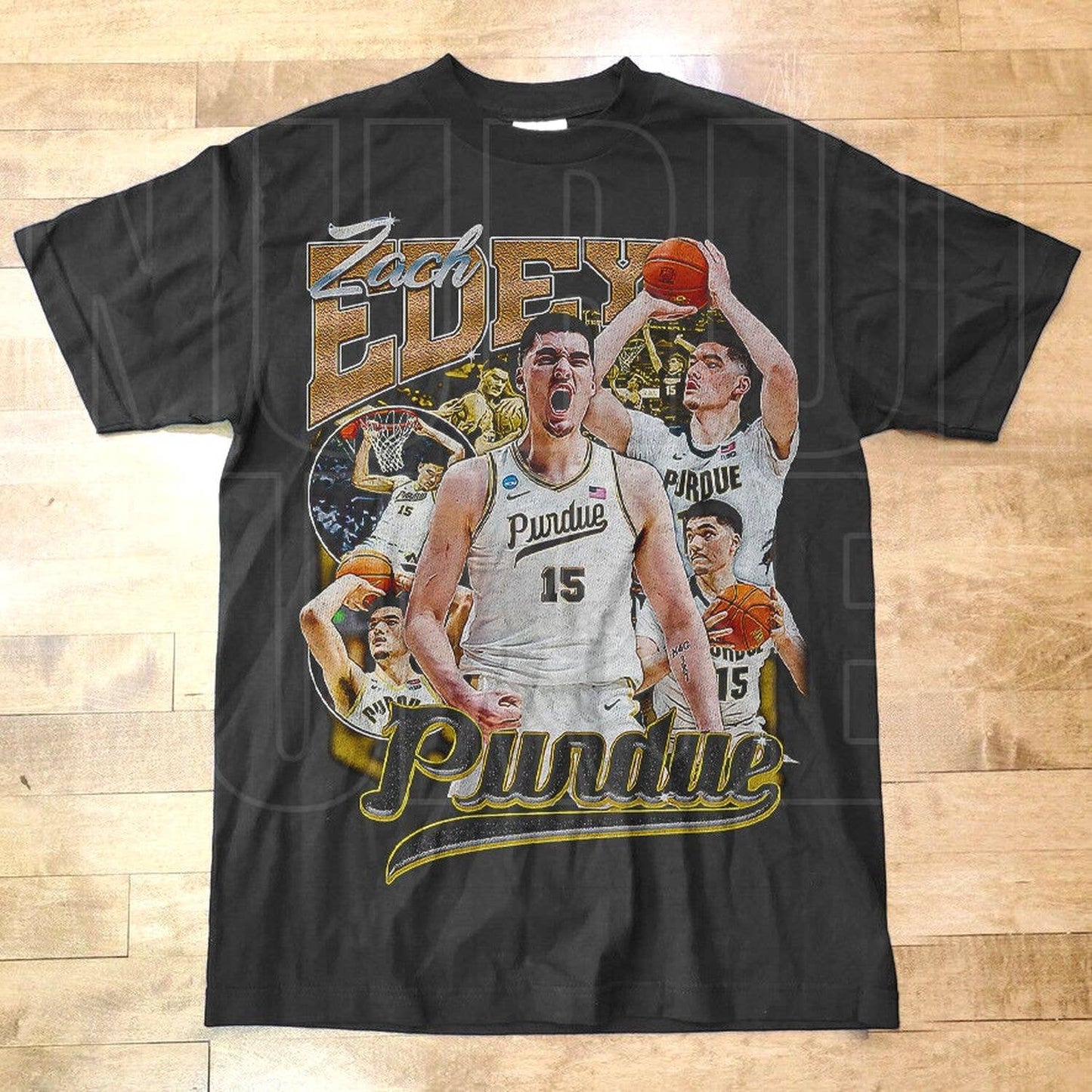 Zack Edey Vintage 90S Purdue Basketball Bootleg Shirt Unisex T-shirt, Sweatshirt, Hoodie, Long Sleeve Tee - T-Shirt, Sweatshirt, Hoodie