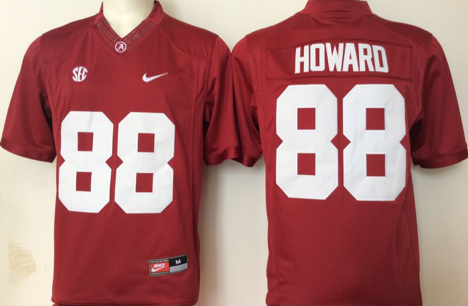 Men's Alabama Crimson Tide OJ Howard #88 Crimson Player Game Jersey sports jersey product view 1