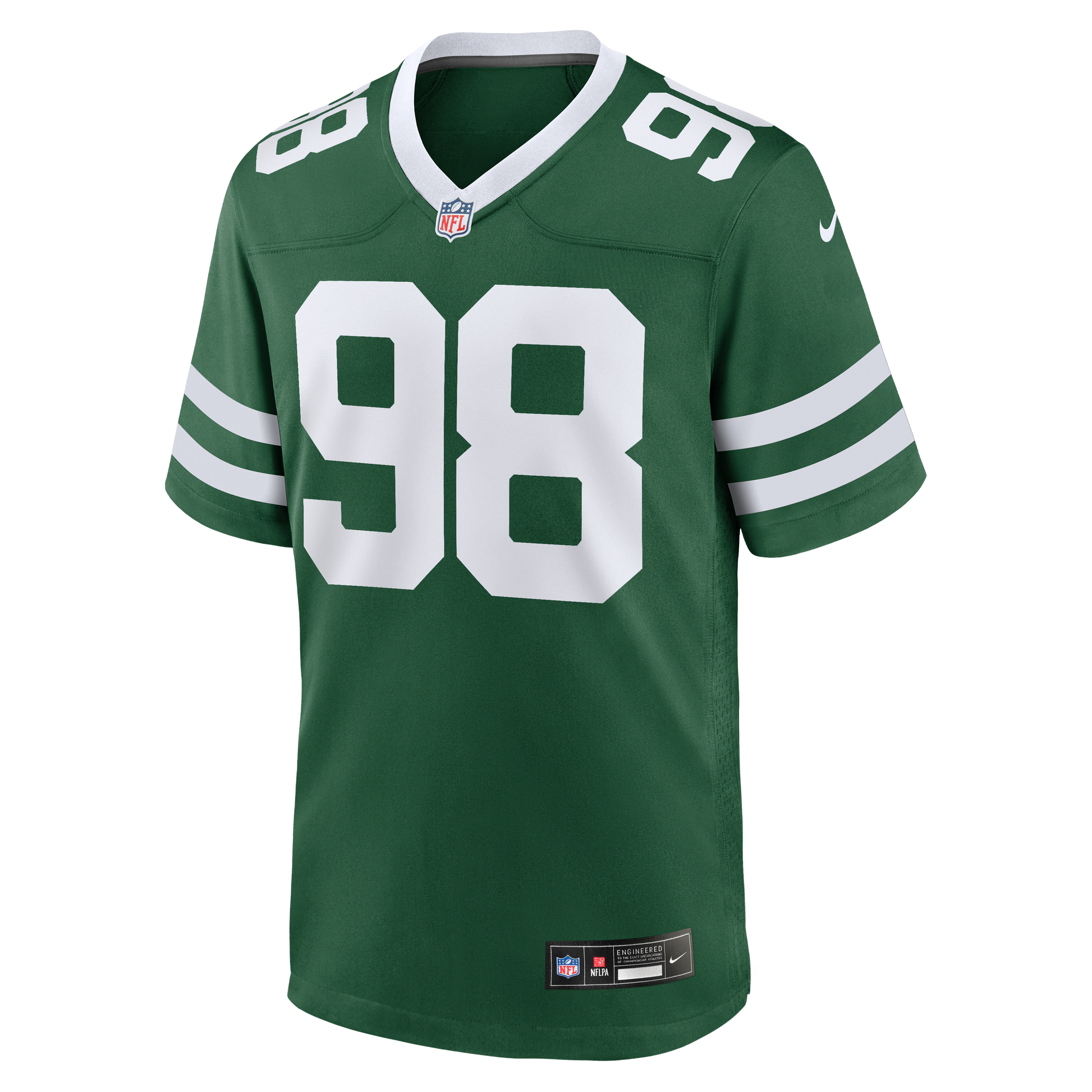 New York Jets Mazi Smith Legacy Green Team Game Jersey football jersey product view 2