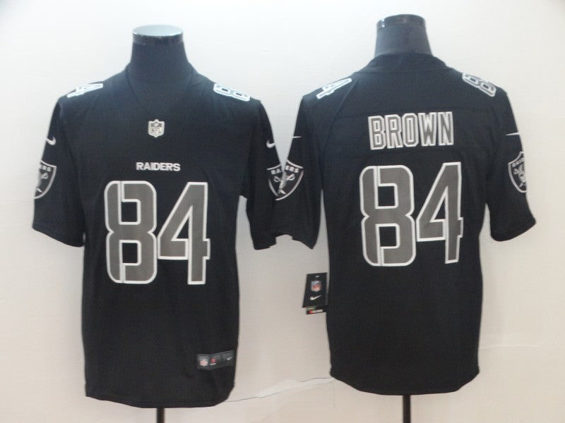 Men's Las Vegas Raiders Antonio Brown #84 Black Authentic Game Jersey1 football jersey product view 1