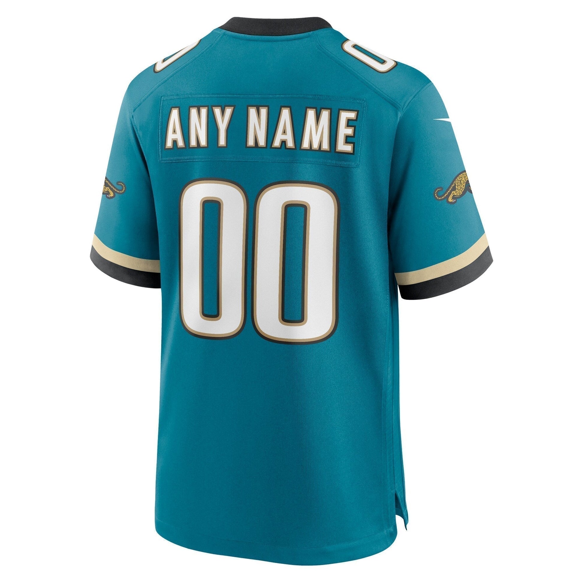 Jacksonville Jaguars Prowler Throwback Custom Game Jersey - Teal football jersey product view 3