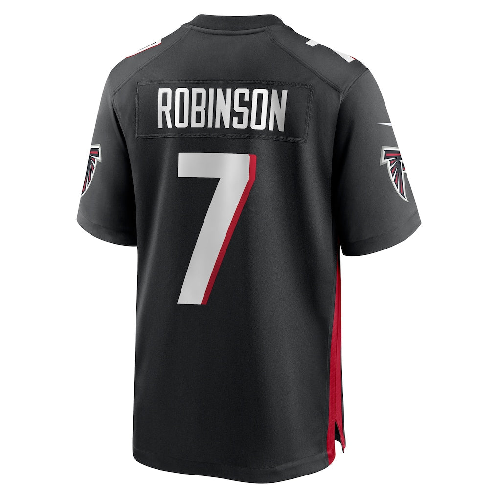 A.Falcons #7 Bijan Robinson Black Game Jersey football jersey product view 1