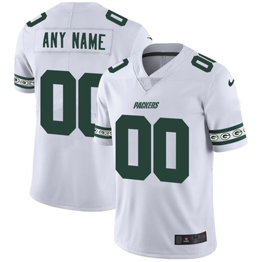 Custom1 Green Bay Packers White Team Logo Vapor Limited Jersey1 Stitched American Football Jerseys football jersey product view 1