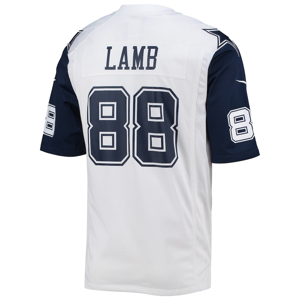 D.Cowboys #88 CeeDee Lamb White Alternate Game Team Jersey football jersey product view 1