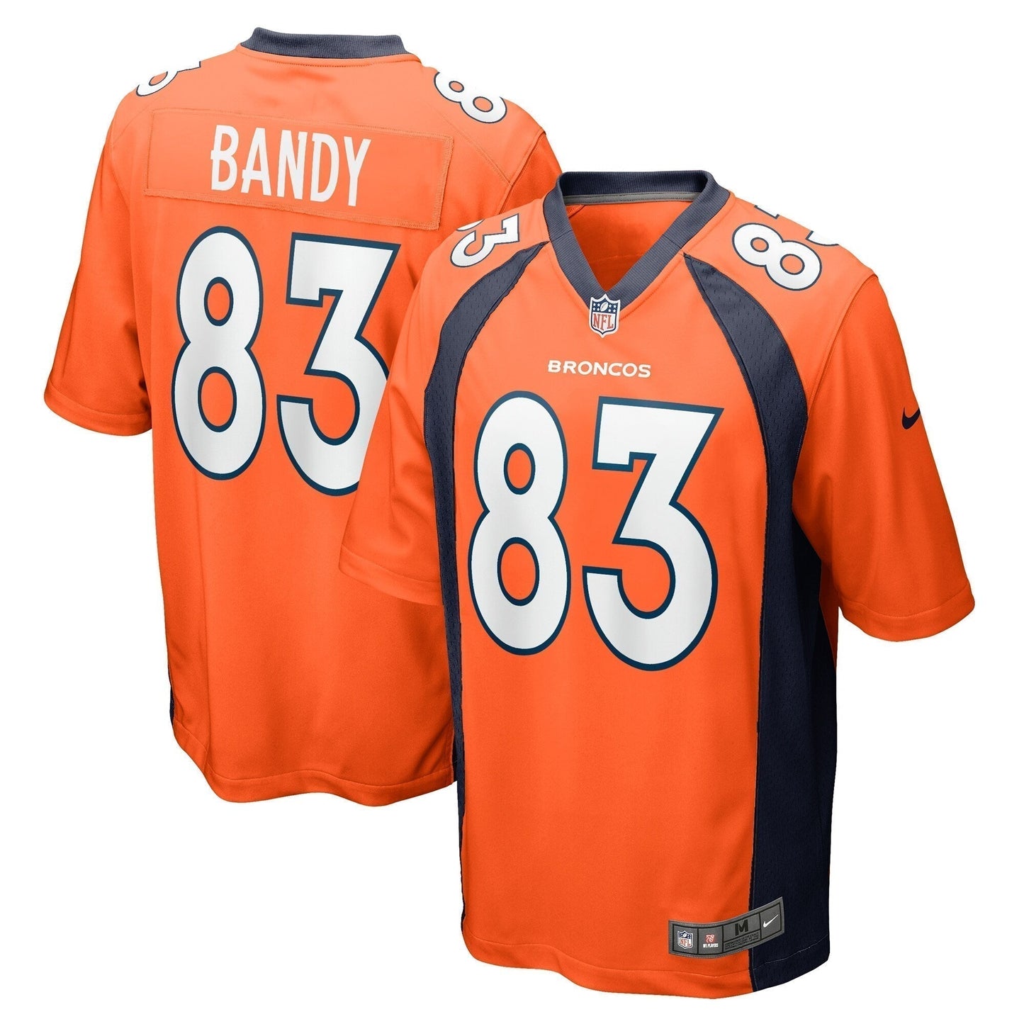 Michael Bandy Denver Broncos Team Game Jersey - Orange football jersey product view 1