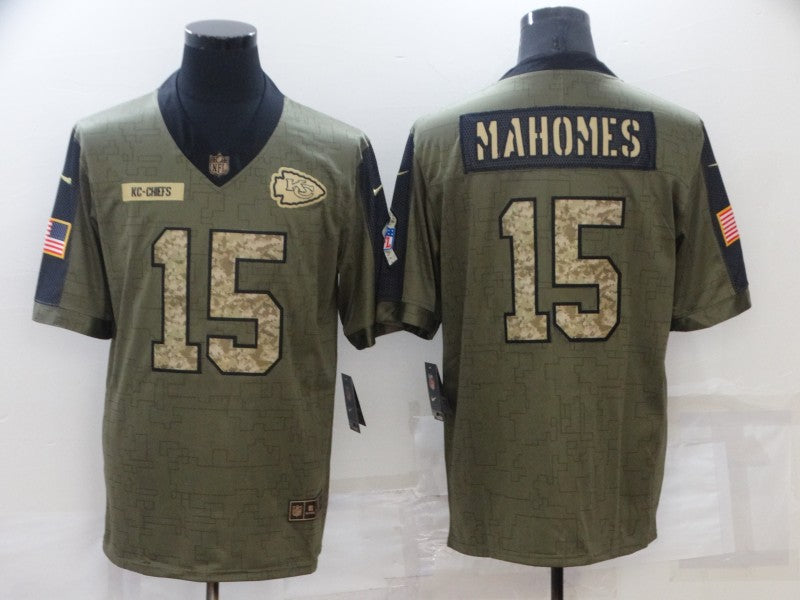 Men's Kansas City Chiefs Patrick Mahomes Brown Game Player Jersey football jersey product view 1