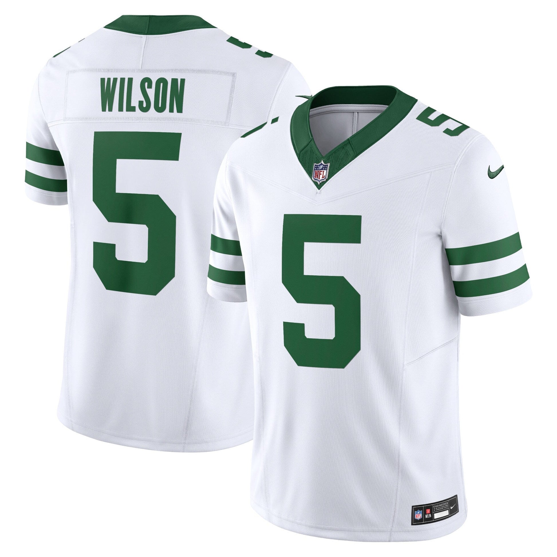 Garrett Wilson New York Jets Vapor F.U.S.E. Limited Jersey - Legacy White football jersey product view 1