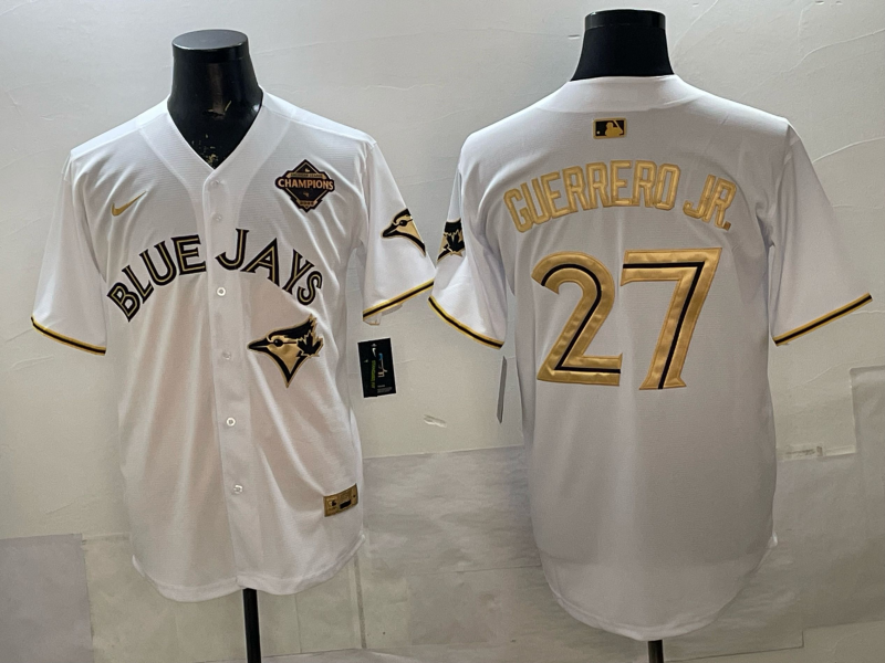 Men's Toronto Blue Jays Vladimir Guerrero Jr. #27 White Limited Player Jersey baseball jersey product view 1
