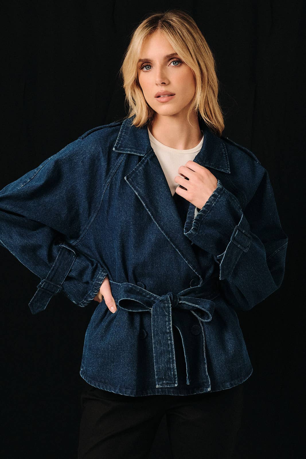 Denim Trench Short Coat Unisex T-shirt, Sweatshirt, Hoodie, Long Sleeve Tee - T-Shirt, Sweatshirt, Hoodie