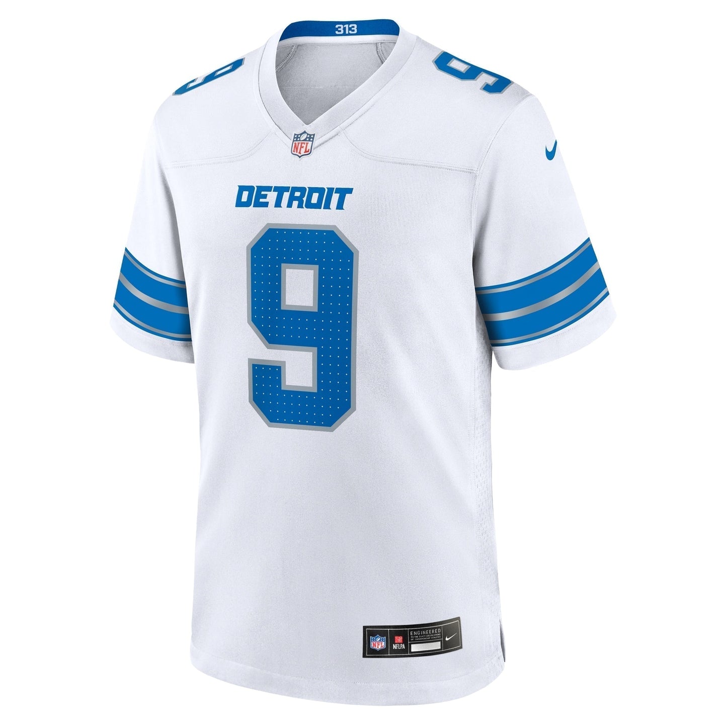 Jameson Williams Detroit Lions White Game Jersey - White football jersey product view 2