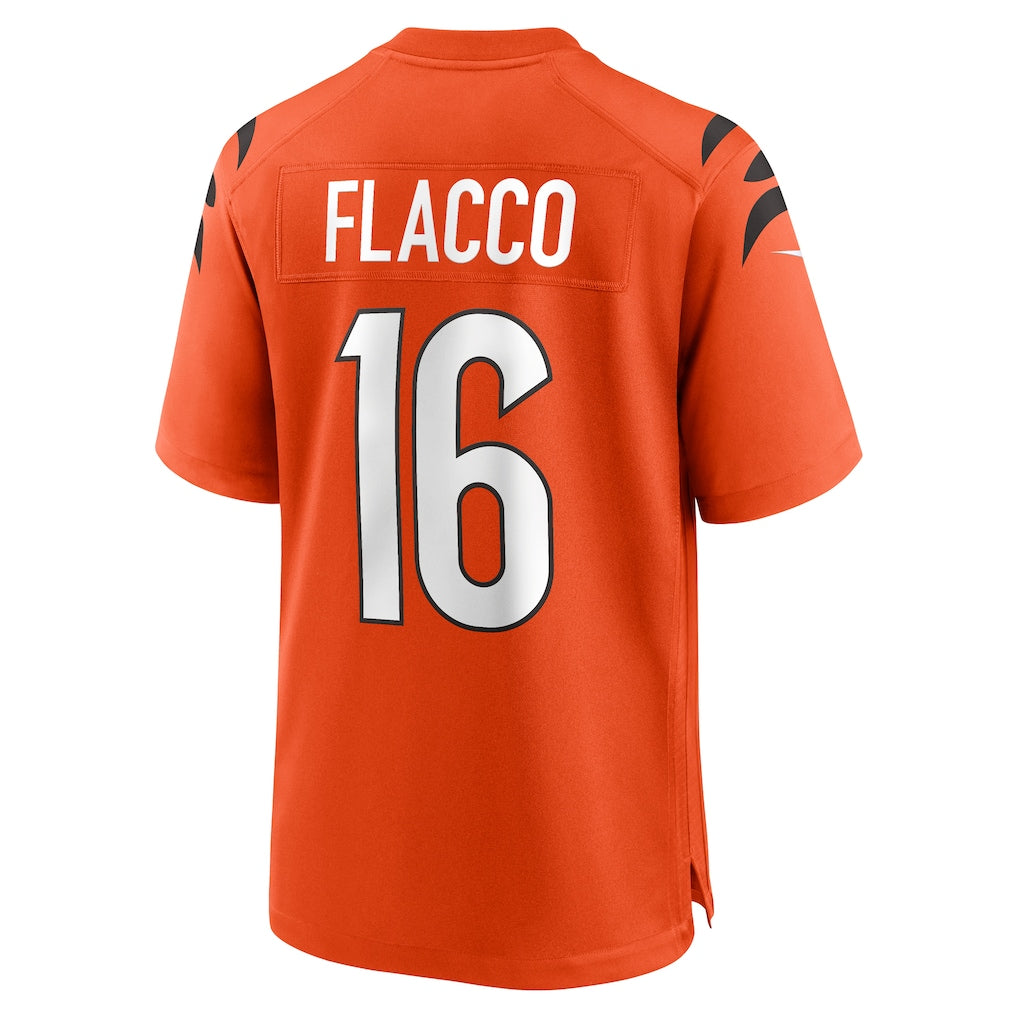 C.Bengals #16 Joe Flacco Orange Alternate Game Jersey football jersey product view 1