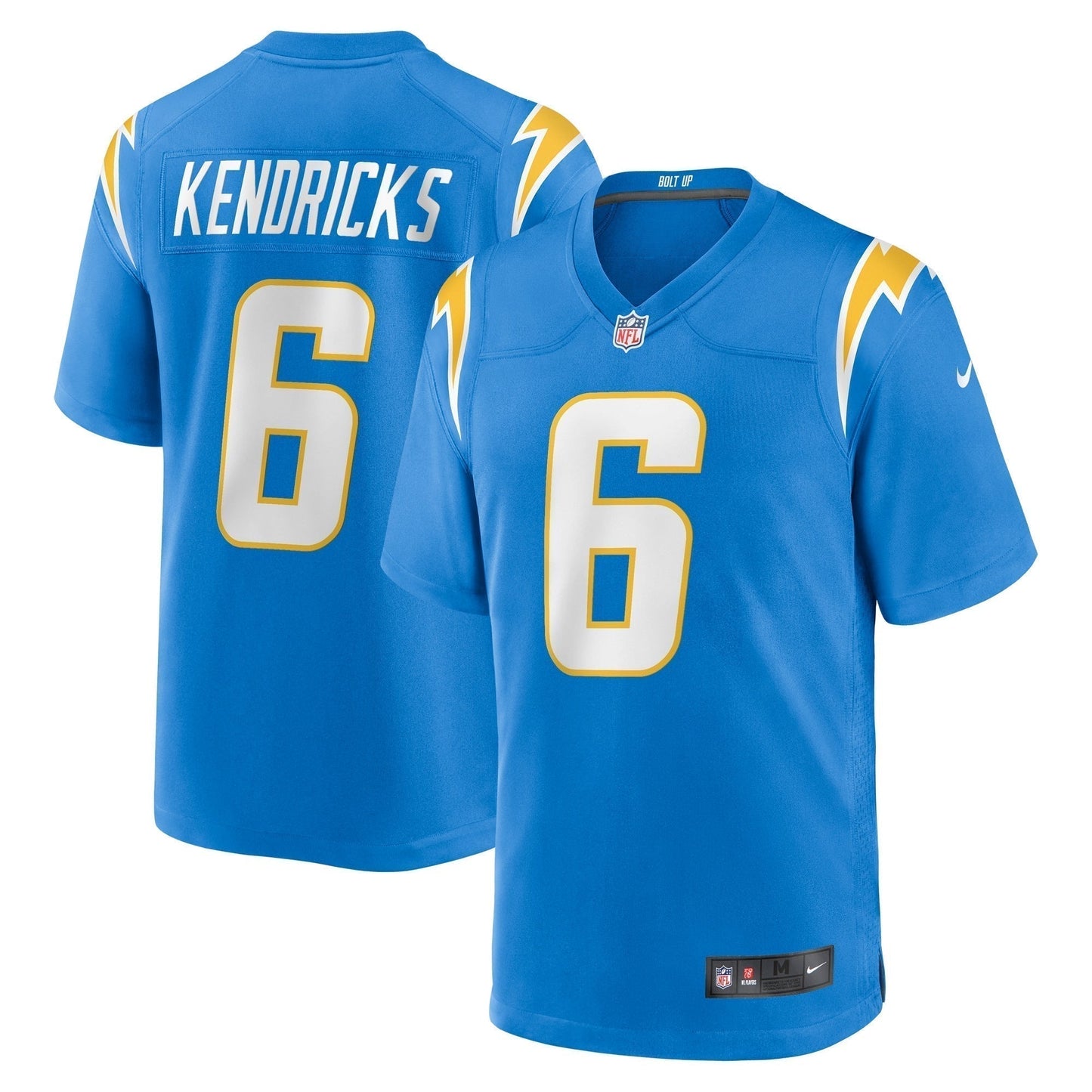 Eric Kendricks Los Angeles Chargers Game Jersey - Powder Blue football jersey product view 1