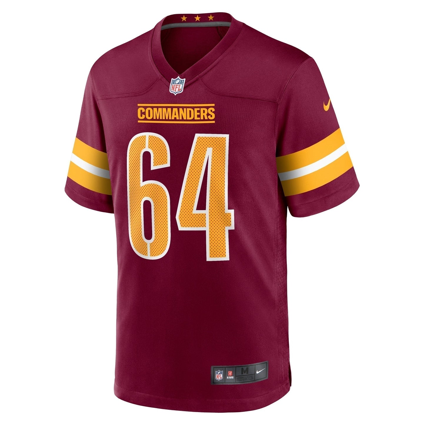David Bada Washington Commanders Game Jersey - Burgundy football jersey product view 2