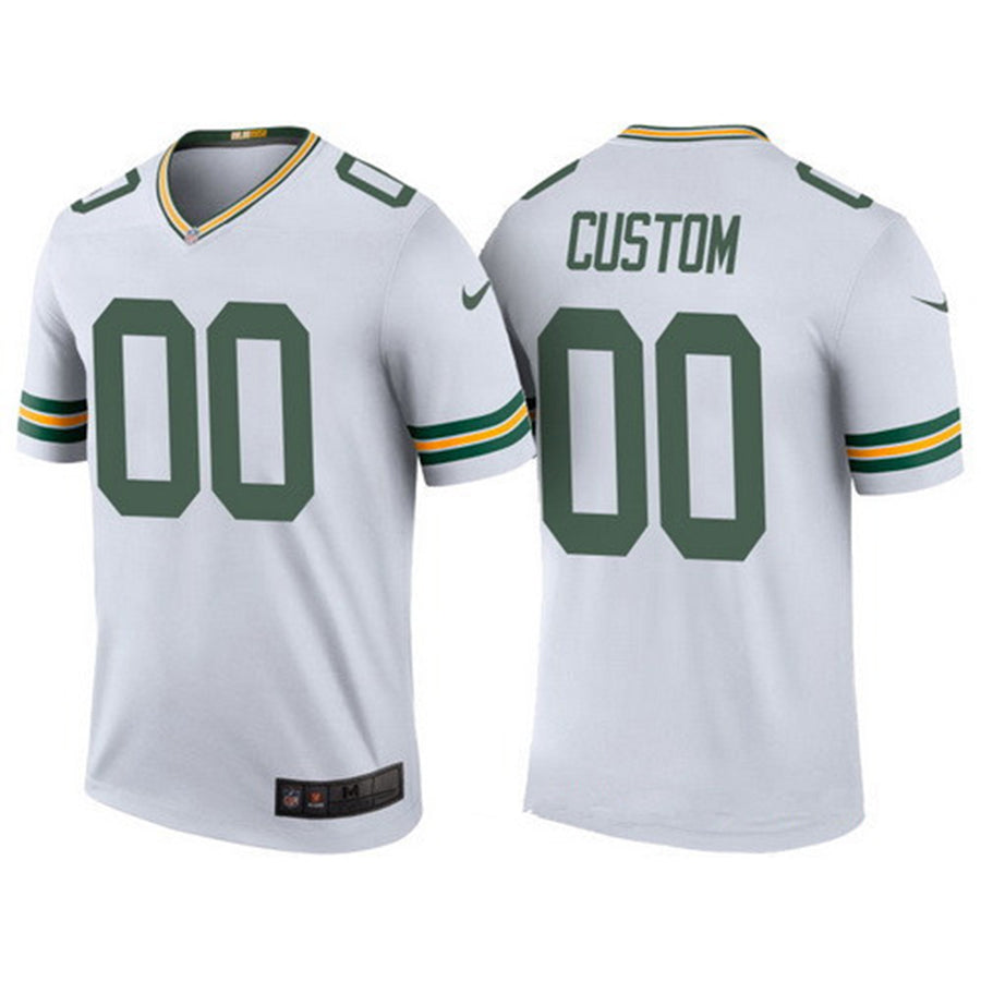 Custom1 Green Bay Packers White Custom1 Color Rush Legend Limited Jersey1 Stitched American Football Jerseys football jersey product view 1