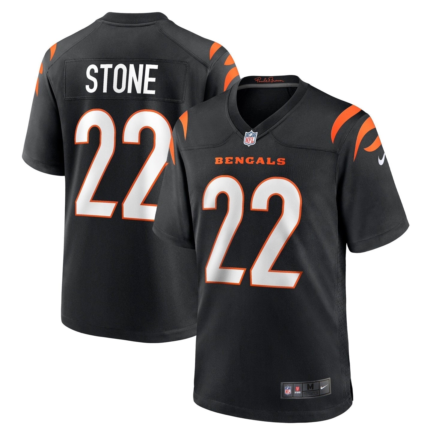 Geno Stone Cincinnati Bengals Game Jersey - Black football jersey product view 1