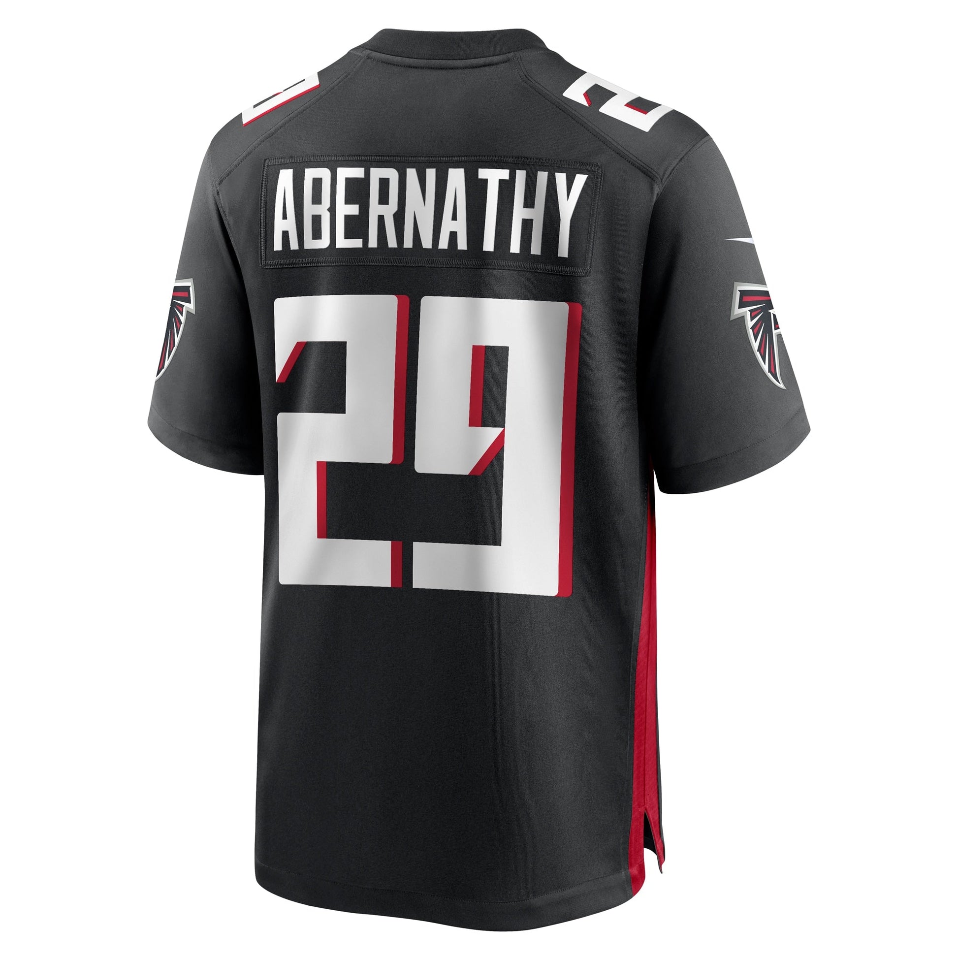 Micah Abernathy Atlanta Falcons Team Game Jersey - Black football jersey product view 3