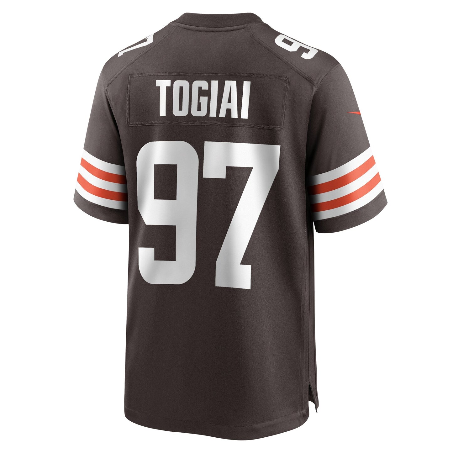 Tommy Togiai Cleveland Browns Game Jersey - Brown football jersey product view 3