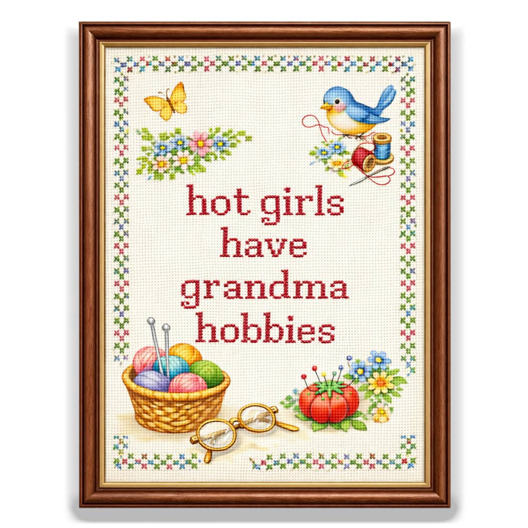 Hot Girls Have Grandma Hobbies Sticker Decal, Funny Sticker Unisex T-shirt, Sweatshirt, Hoodie, Long Sleeve Tee - T-Shirt, Sweatshirt, Hoodie