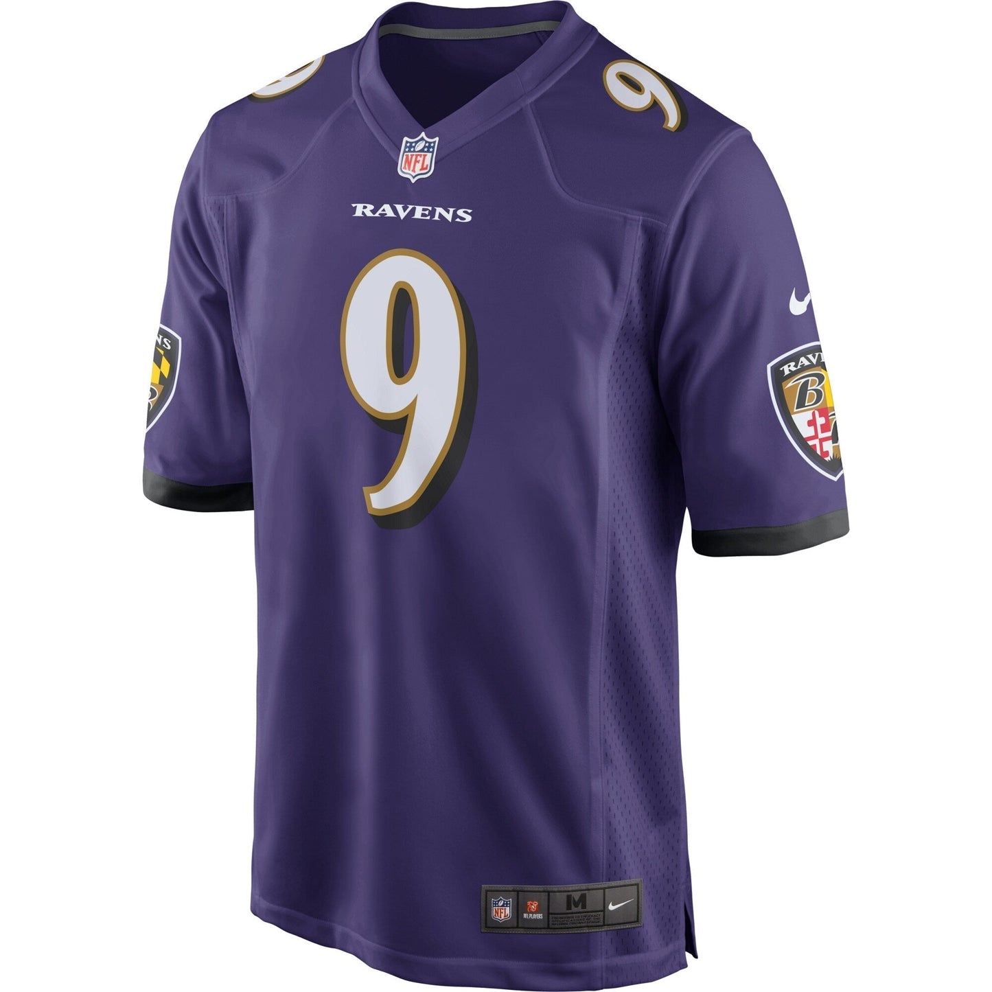 Justin Tucker Baltimore Ravens Game Jersey - Purple football jersey product view 2