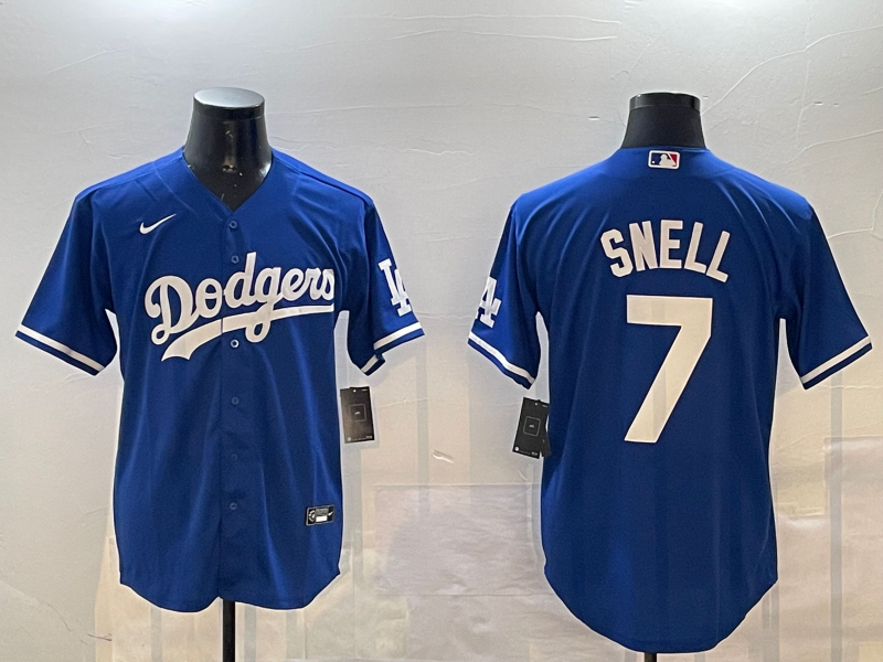 Men's Los Angeles Dodgers Blake Snell Royal Replica Player Jersey baseball jersey product view 1