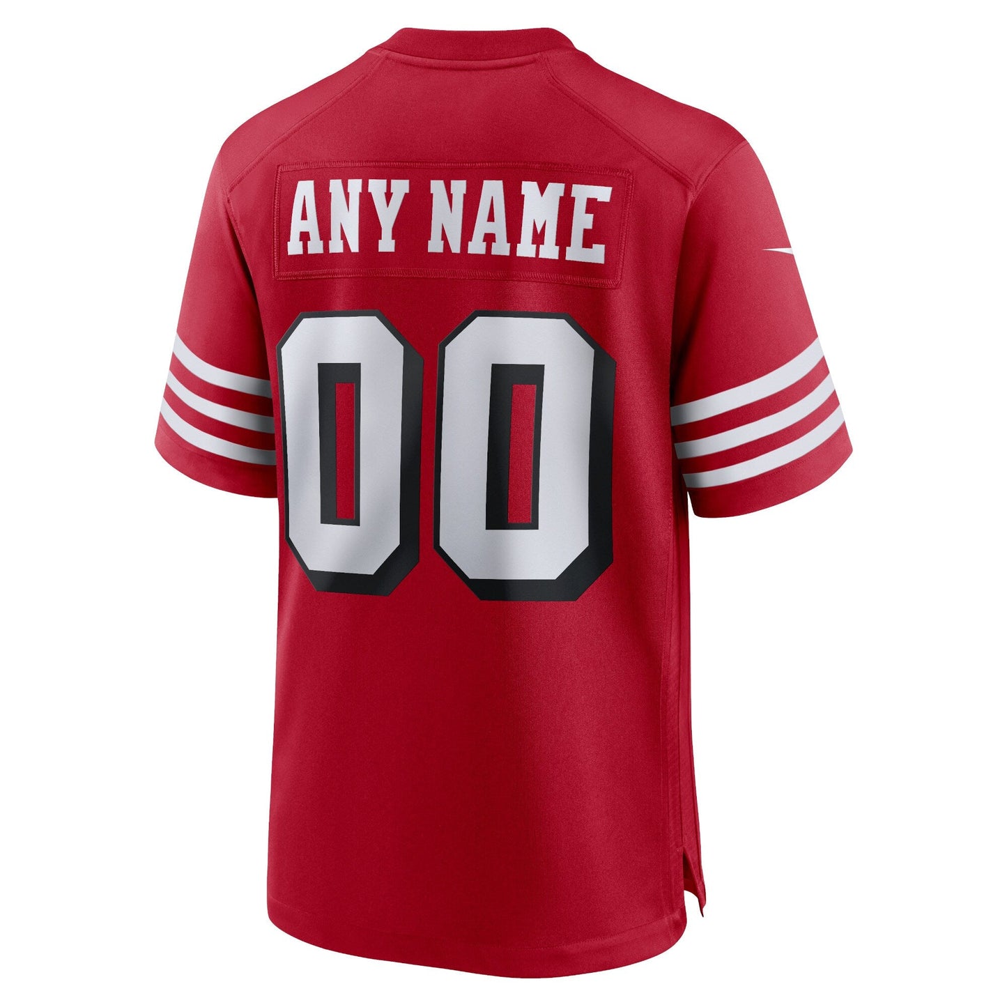 San Francisco 49ers Alternate Custom Game Jersey - Scarlet football jersey product view 3