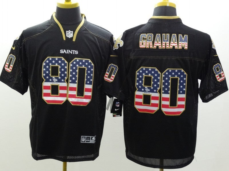 Men's New Orleans Saints Jimmy Graham #80 Black Game Player Jersey1 football jersey product view 1