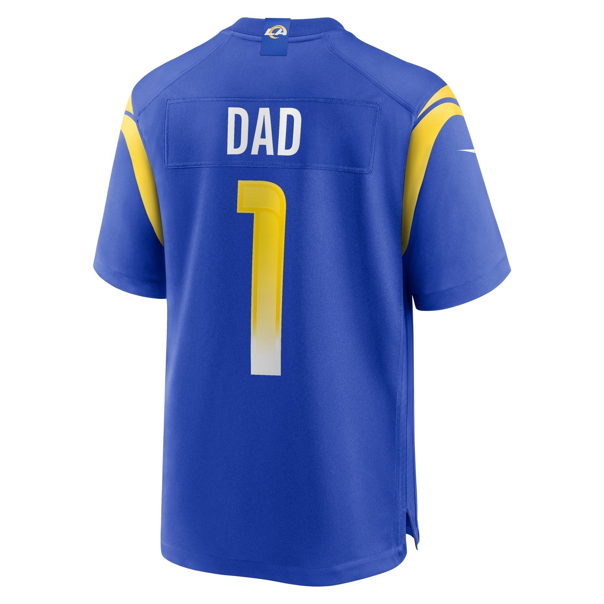 Number 1 Dad Los Angeles Rams Game Jersey - Royal football jersey product view 3