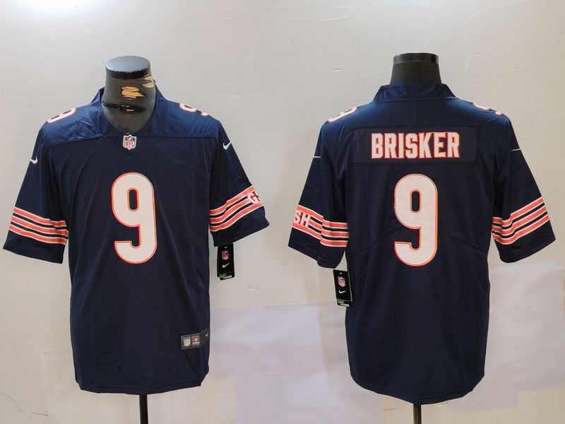 Men's Chicago Bears Jaquan Brisker #9 Navy Game Player Jersey1 football jersey product view 1