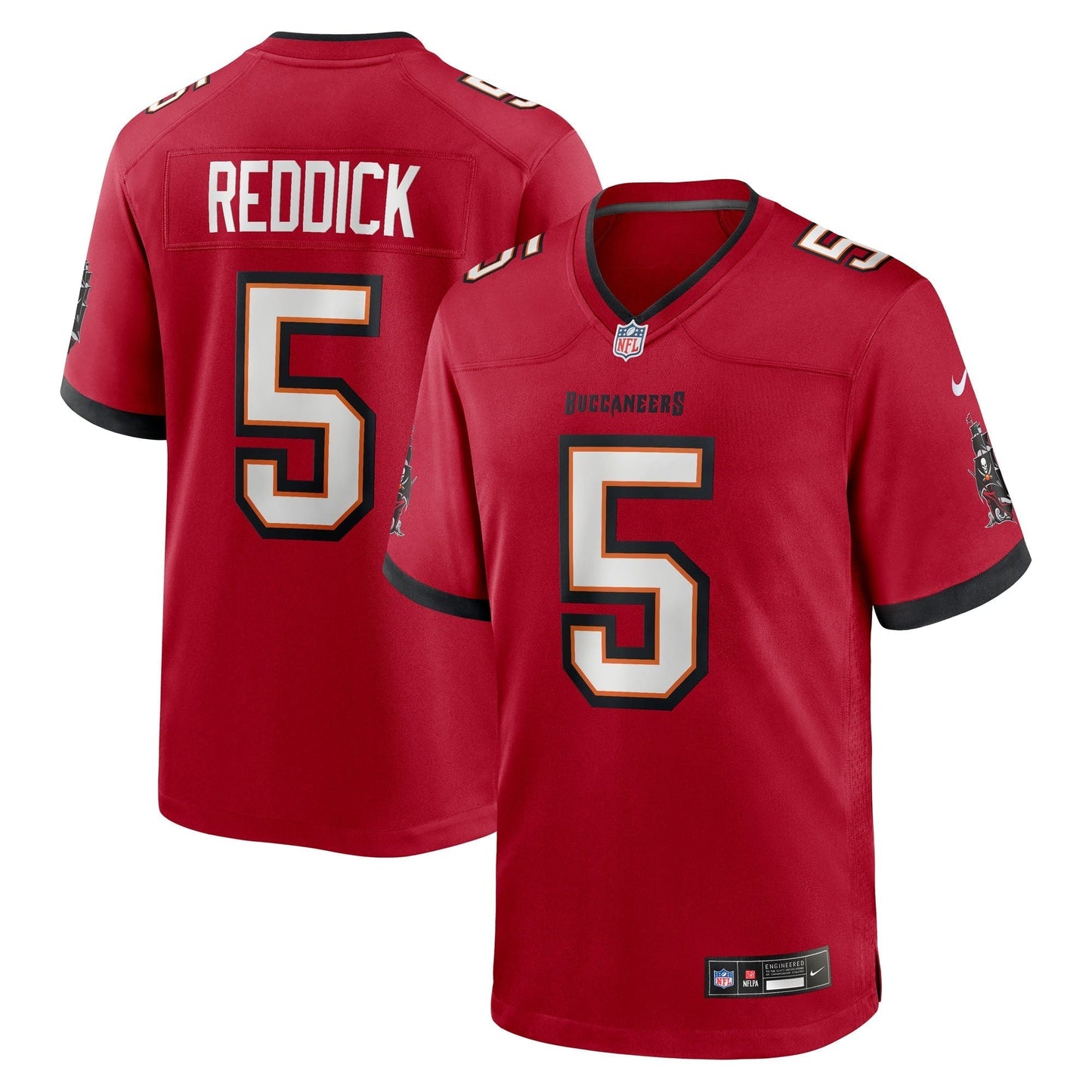 Tampa Bay Buccaneers Haason Reddick Red Team Game Jersey football jersey product view 1