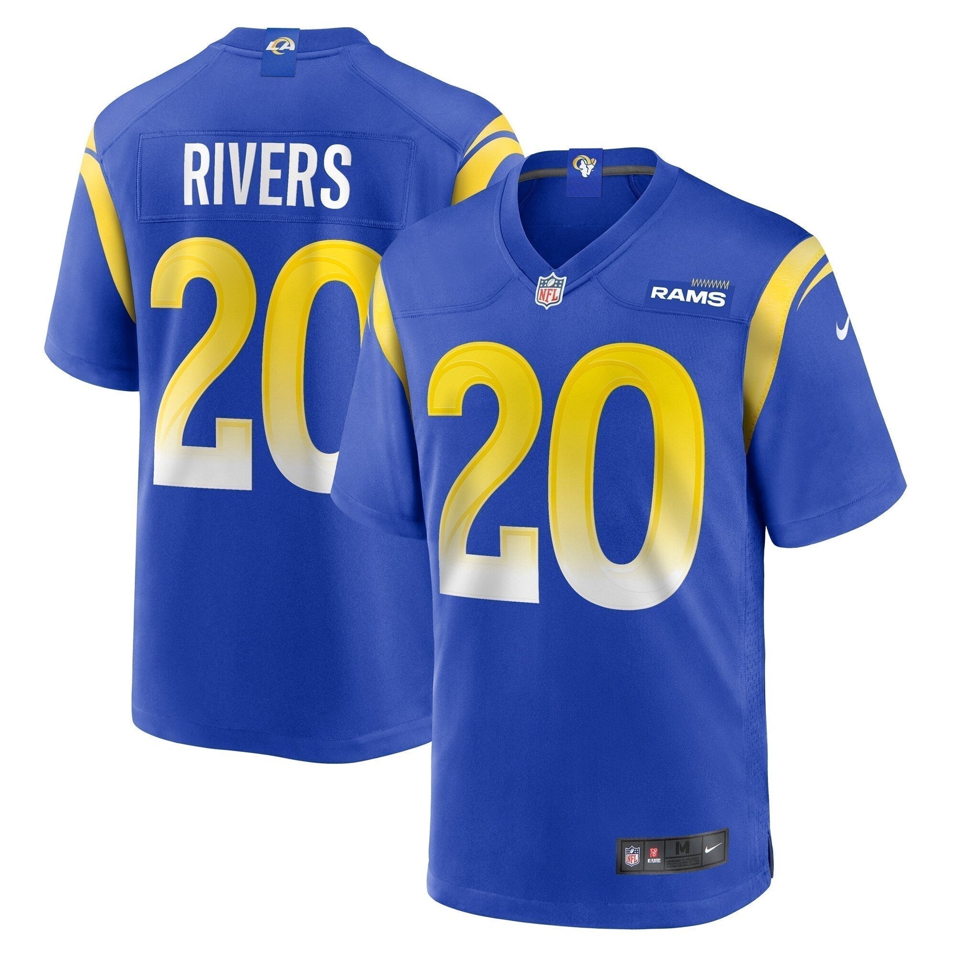 Ronnie Rivers Los Angeles Rams Team Game Jersey - Royal football jersey product view 1
