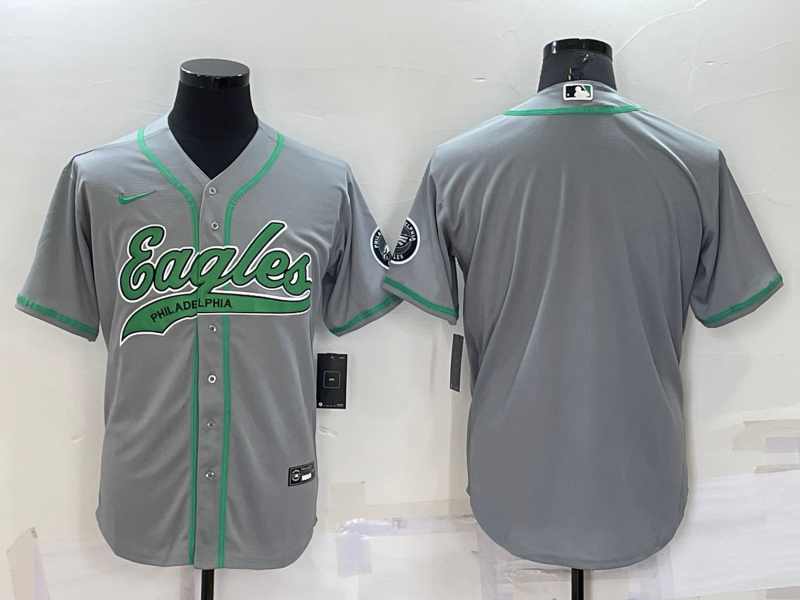 Men's Philadelphia Eagles Gray Blank Jersey football jersey product view 1