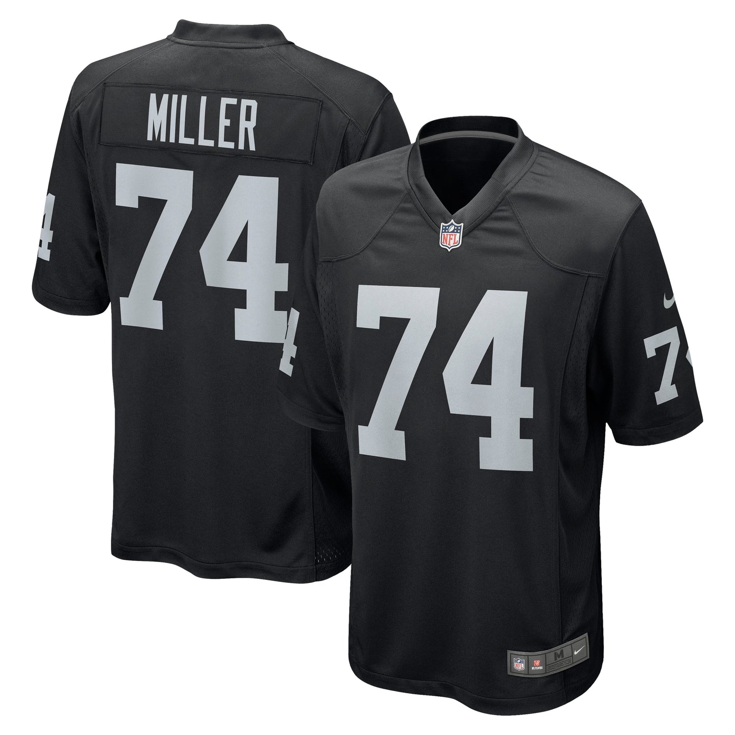 Kolton Miller Las Vegas Raiders Game Jersey - Black football jersey product view 1
