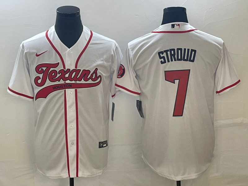 Men's Houston Texans C.J. Stroud White Game Jersey Joint Edition football jersey product view 1